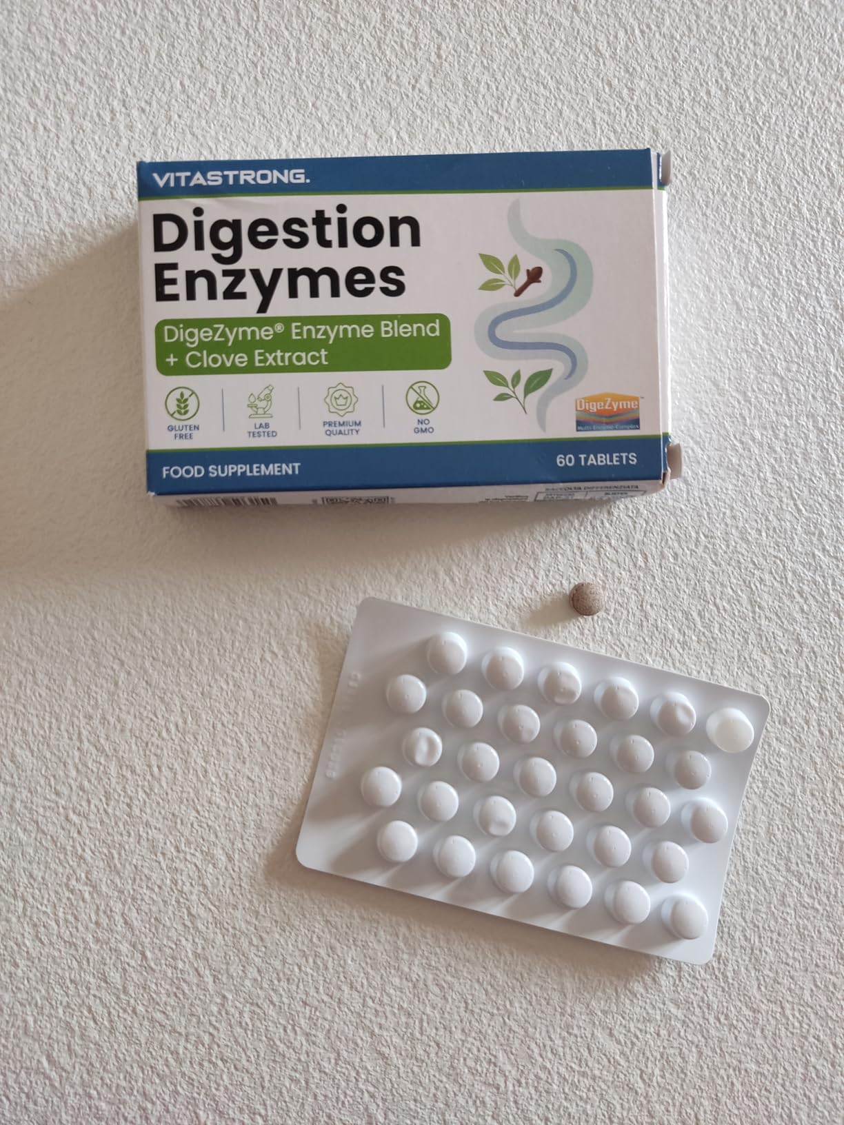 Vitastrong Digestion Enzymes Digestives 60 comprimés DigeZyme