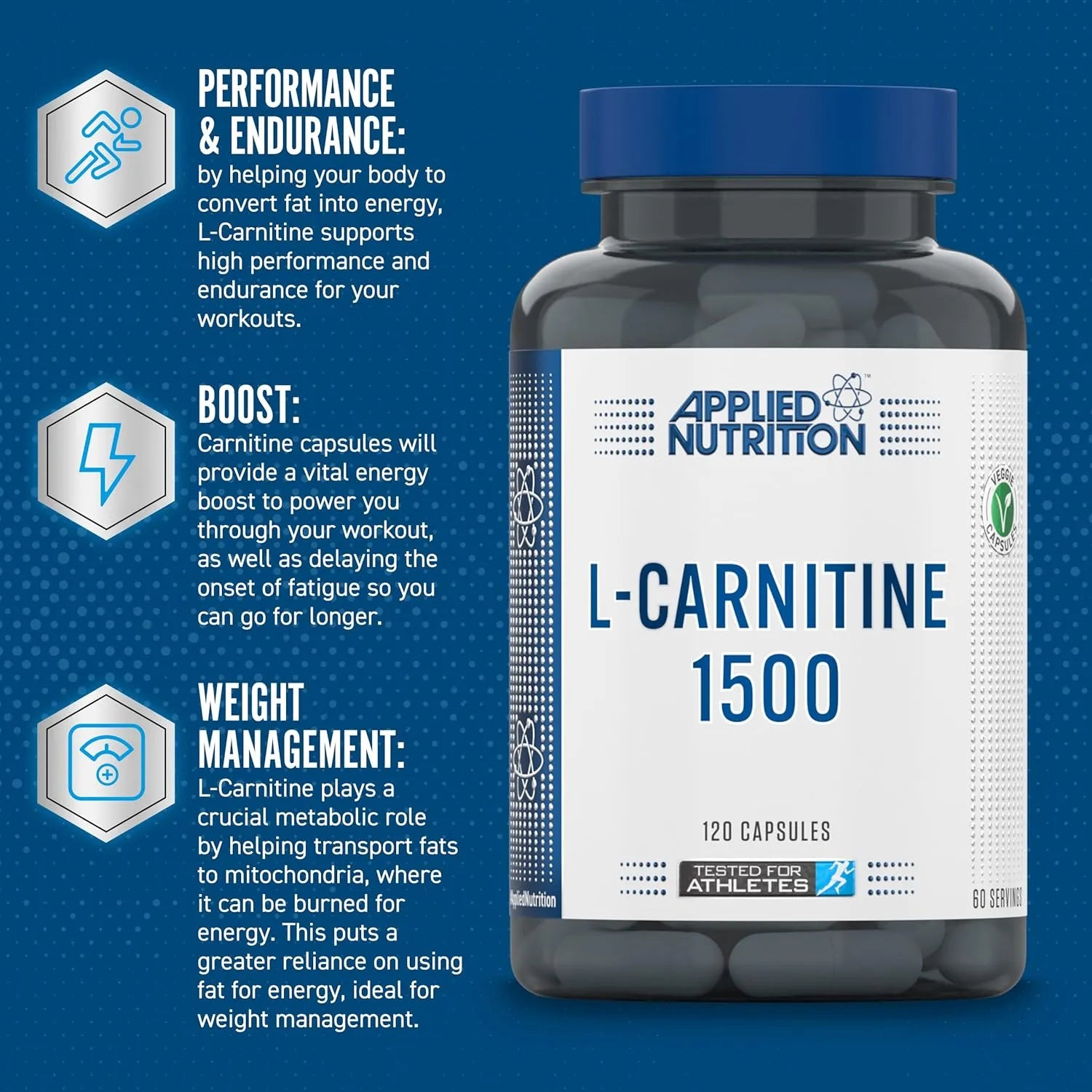 Applied Nutrition L-Carnitine 1500 mg gélules minceur