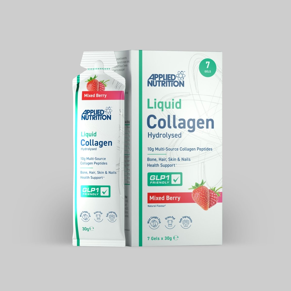 Applied Nutrition Liquid Collagen gel fruits rouges 20 gels