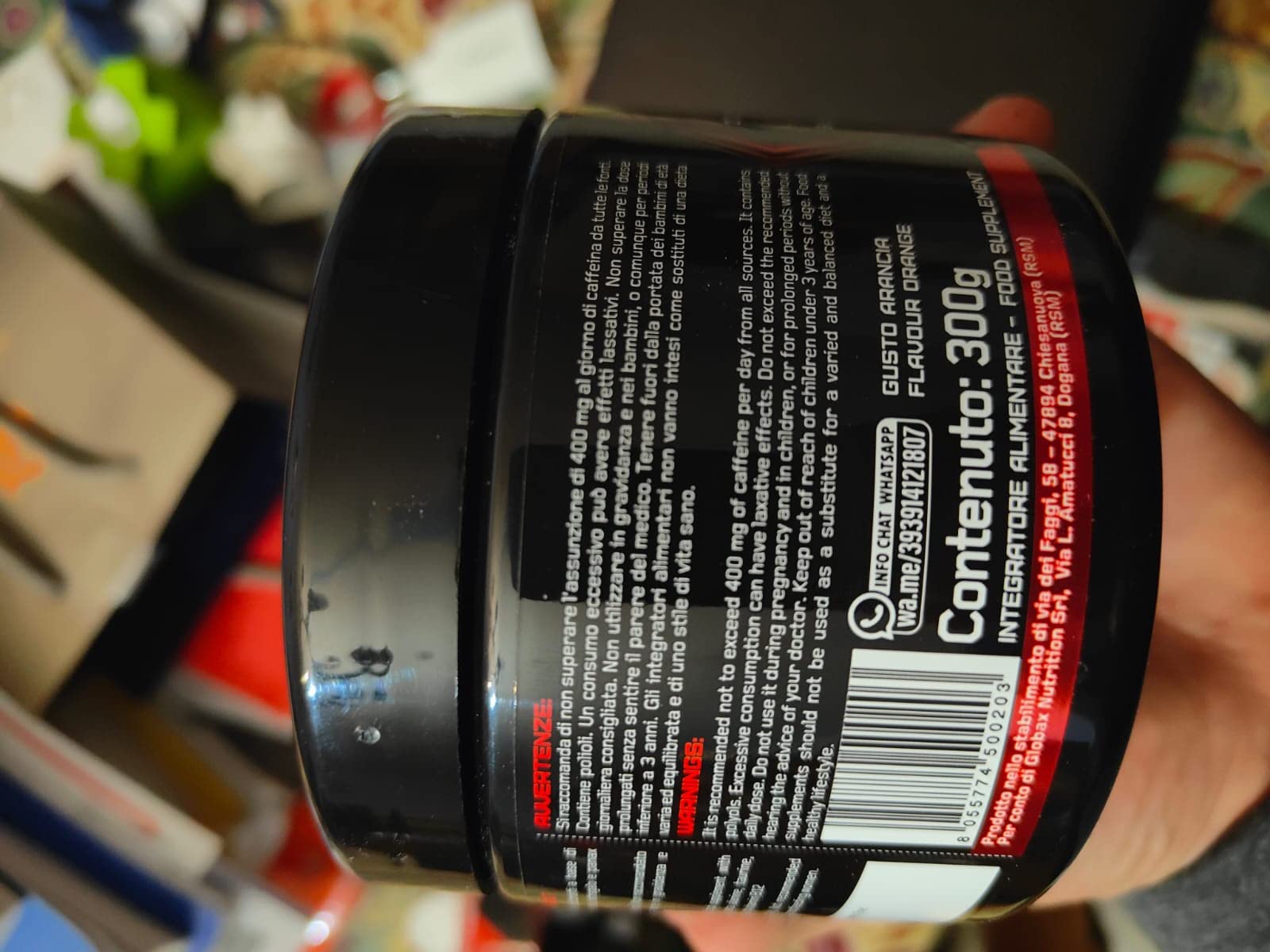 Vitastrong Pre-Workout booster orange caféine 300 g 24 doses