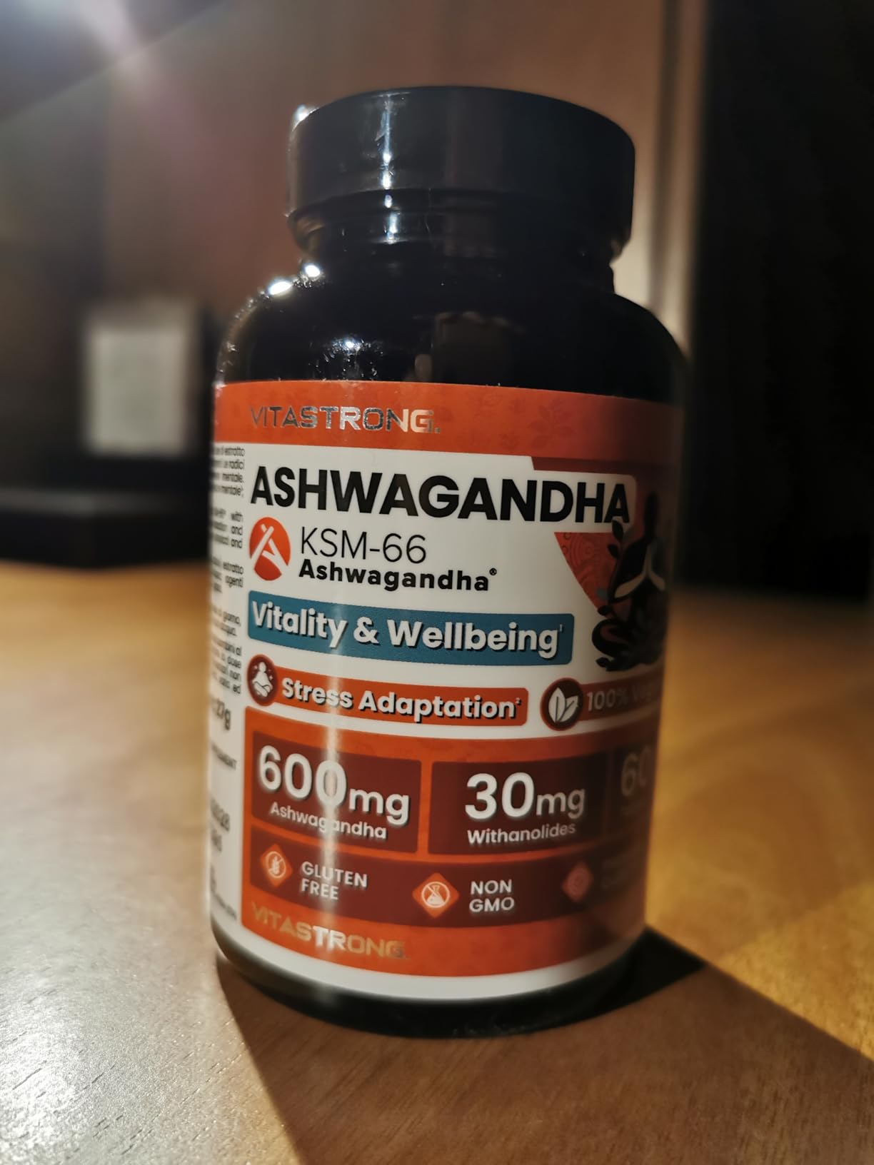 Vitastrong Vitalité Ashwagandha KSM-66 600mg 60 Comprimés Vegan