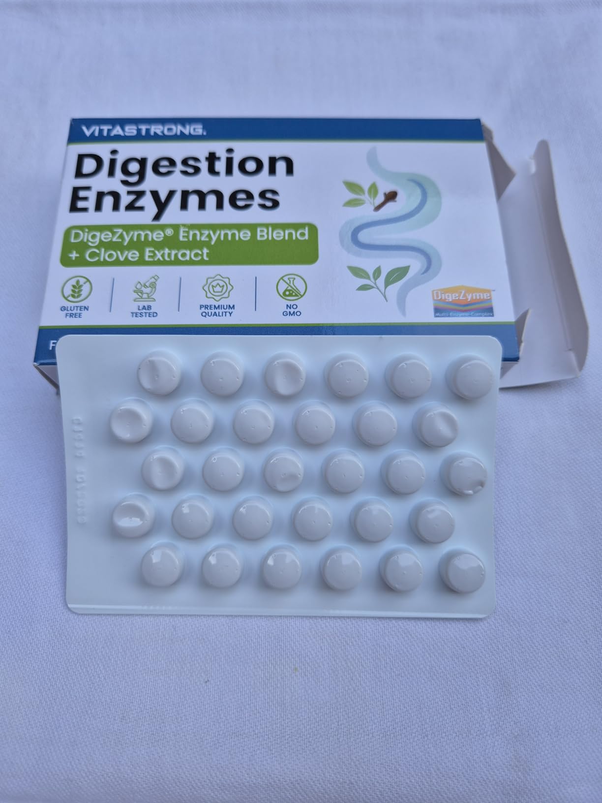 Vitastrong Digestion Enzymes Digestives 60 comprimés DigeZyme