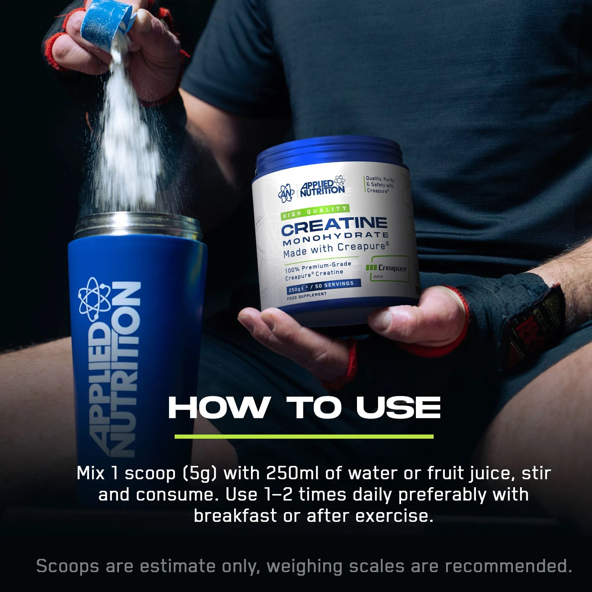 Applied Nutrition Creatine Creapure Créatine Monohydrate Poudre