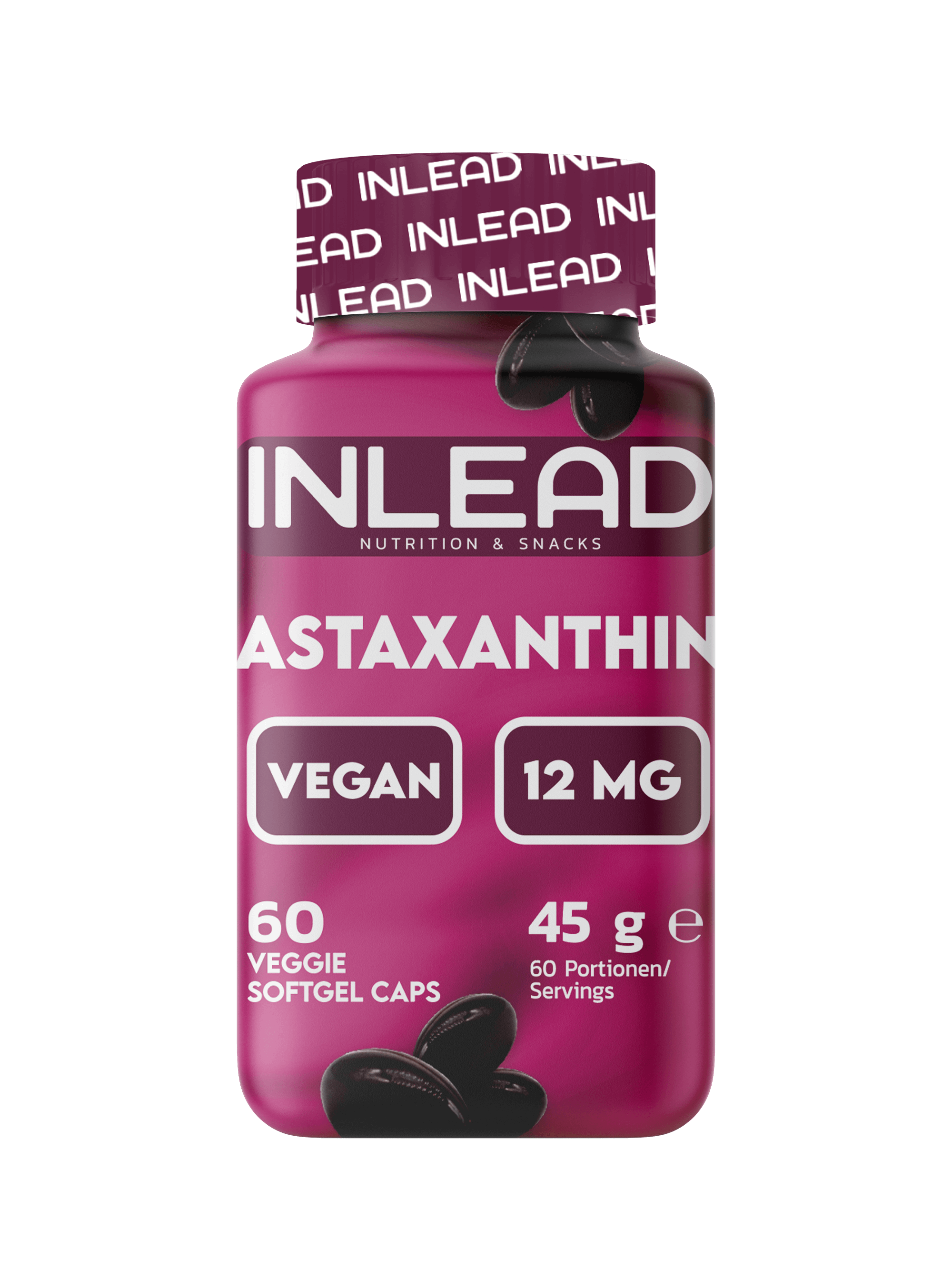 Inlead Astaxanthin antioxydant vegan vitamine E 60 gélules
