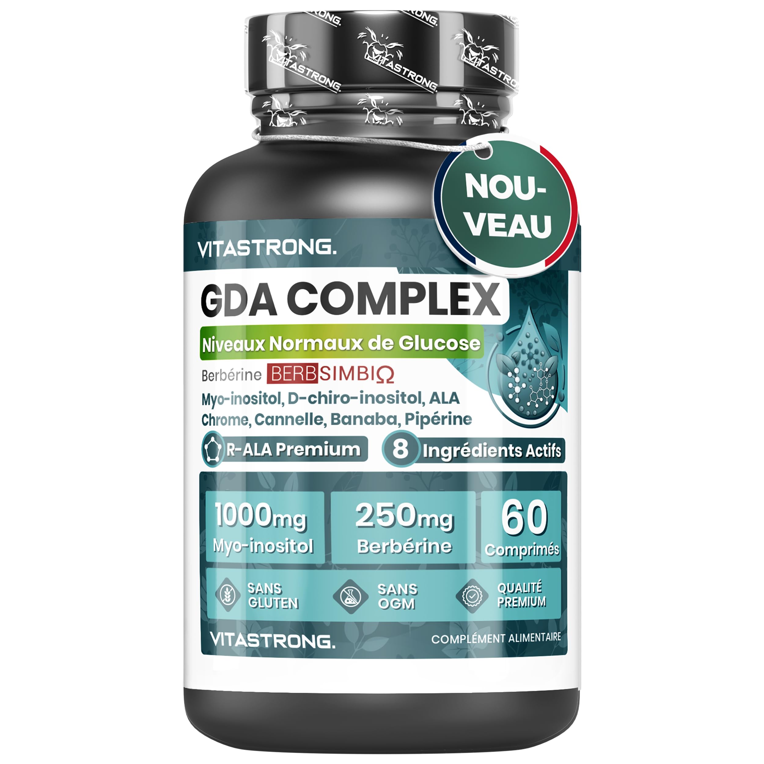 Vitastrong Vitalité Berbérine GDA Complex 250 mg 60 cpr
