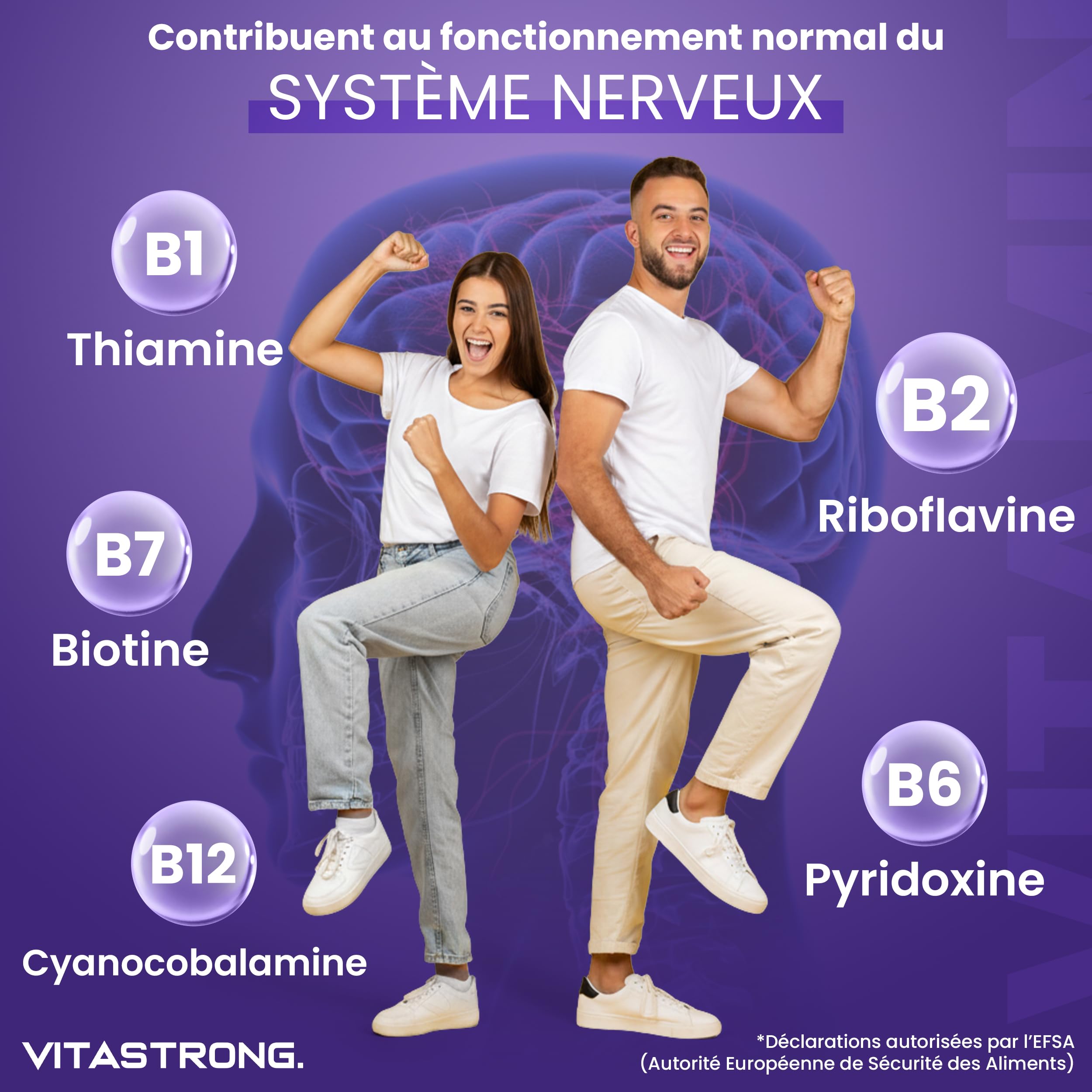 Vitastrong Vitamines Complexe B comprimés 180 haute dose