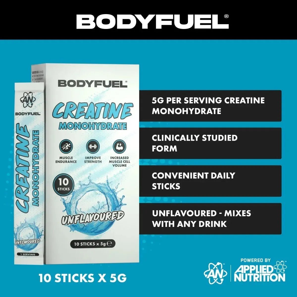 Applied Nutrition BodyFuel Créatine Monohydrate 5g Stick