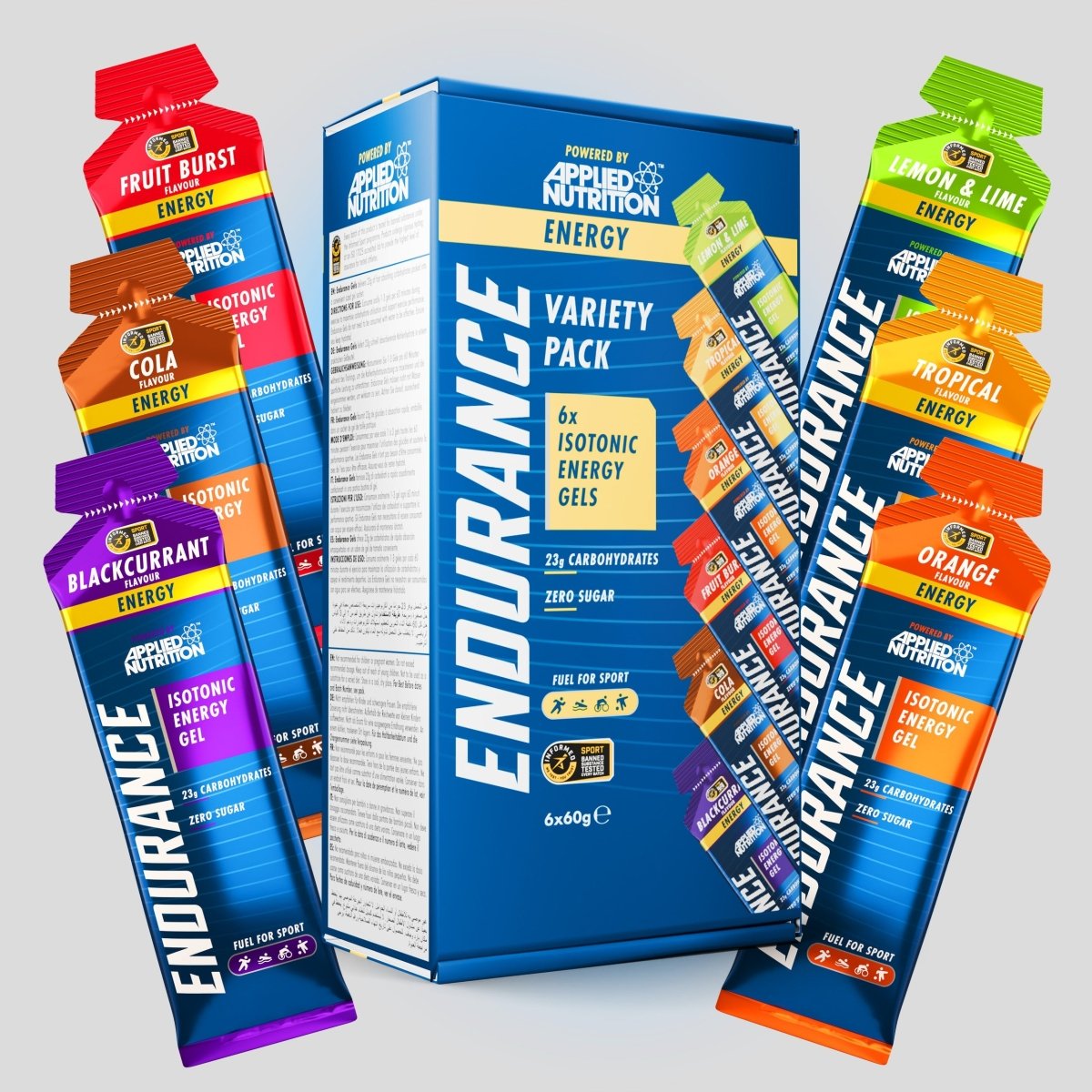 Applied Nutrition Endurance Gels isotoniques 6x23g glucides