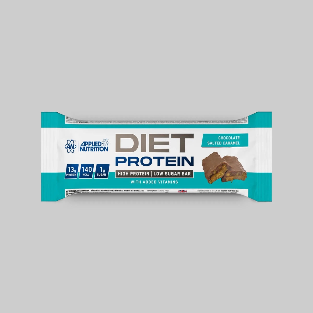 Applied Nutrition Diet Protein Bar barre chocolat caramel 45g 12g