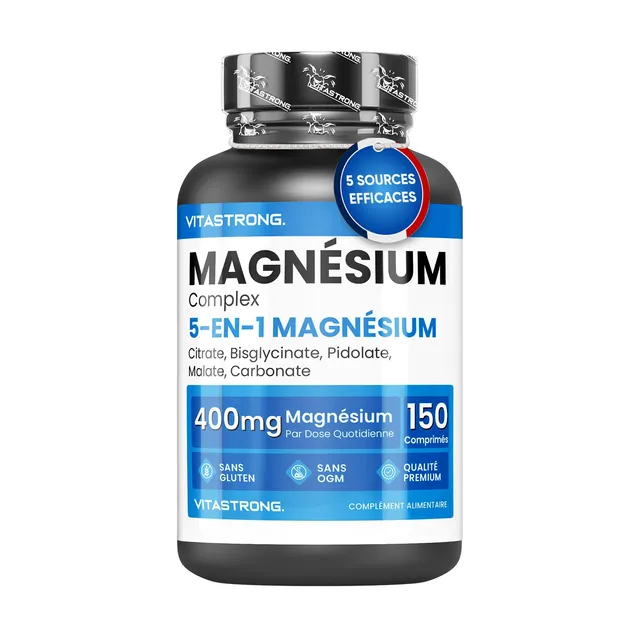 Vitastrong Magnésium Complexe 5-en-1 comprimés 150 400 mg