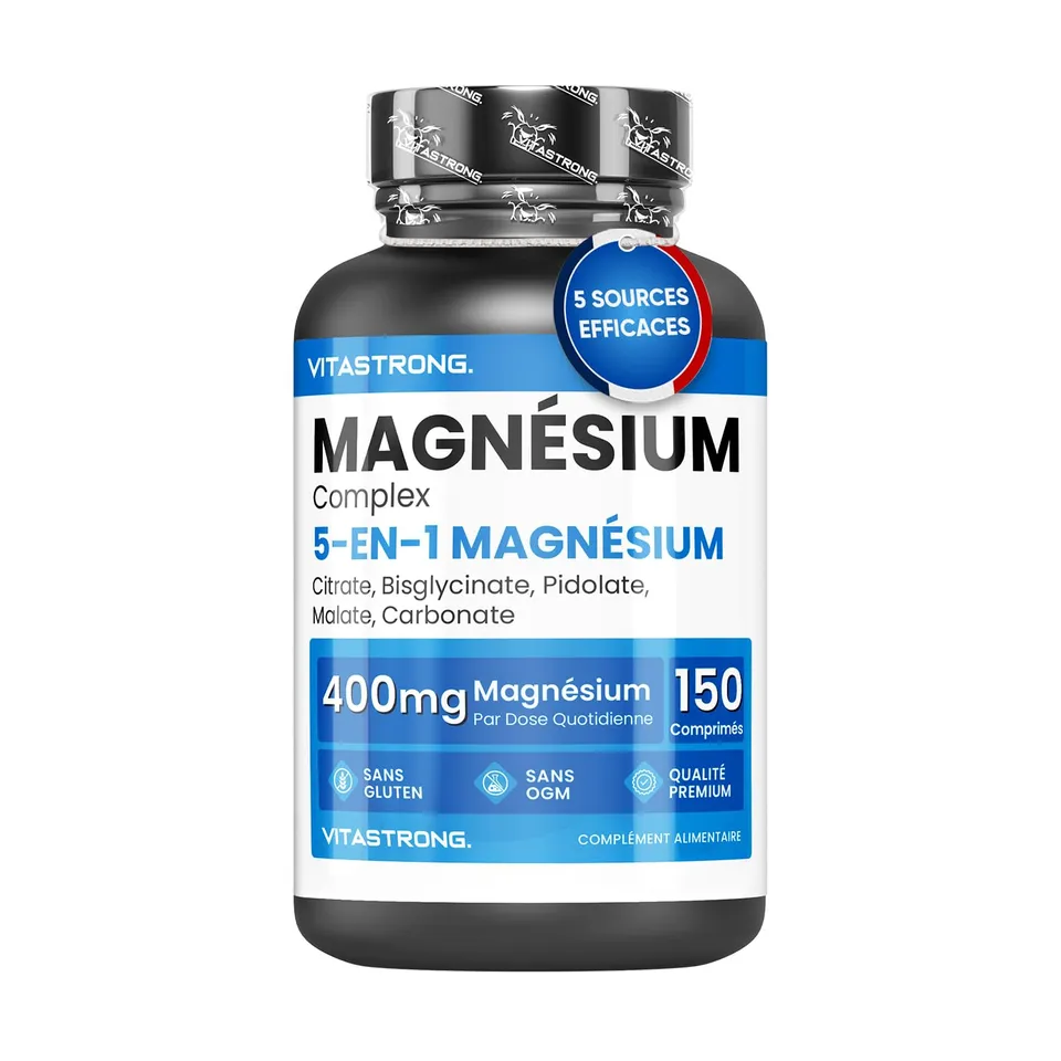 Vitastrong Magnésium Complexe 5-en-1 comprimés 150 400 mg