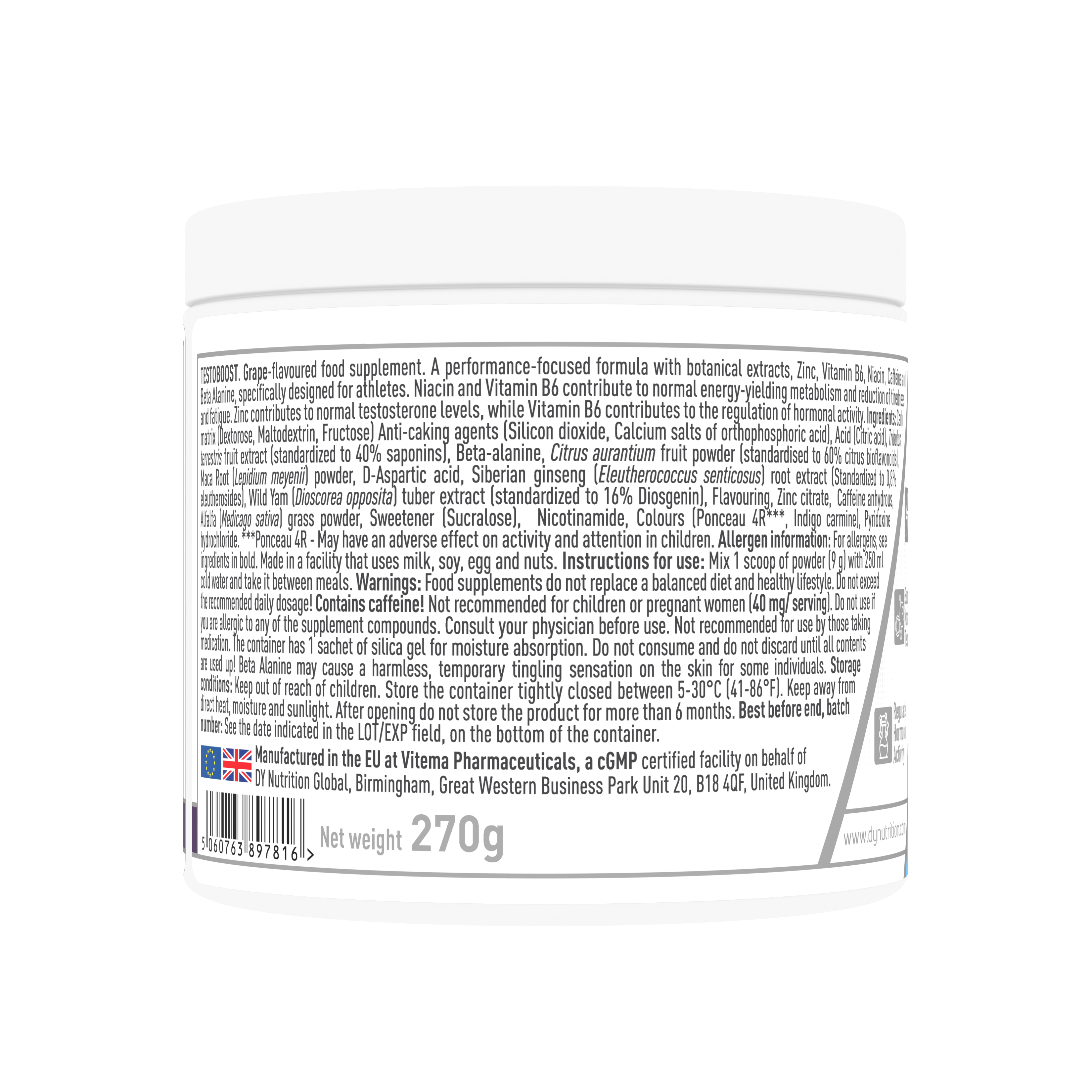 Metabolic Testoboost DY Nutrition booster testo tribulus maca
