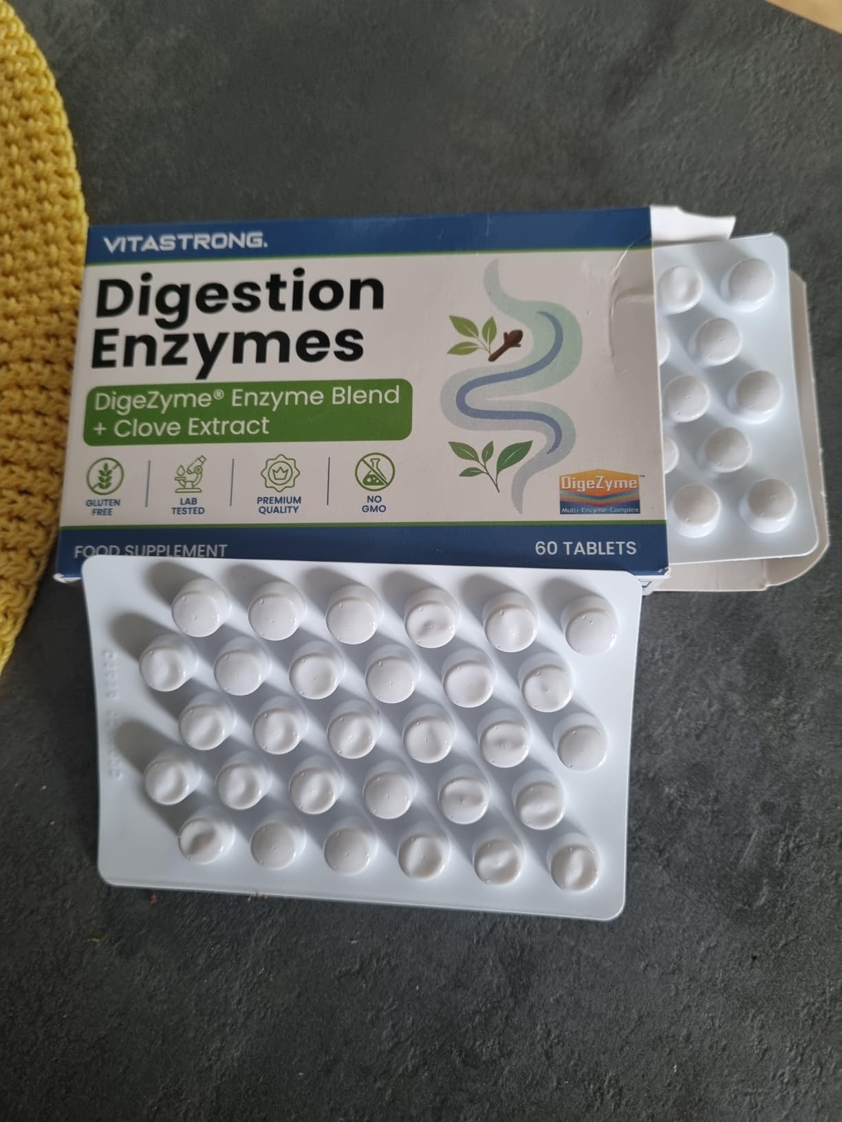 Vitastrong Digestion Enzymes Digestives 60 comprimés DigeZyme