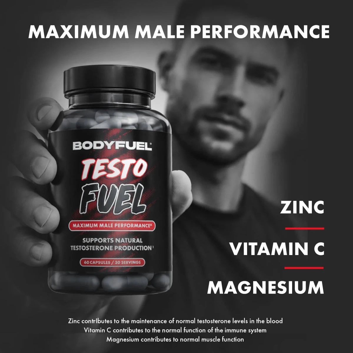 Applied Nutrition BodyFuel TestoFuel 60 gélules homme