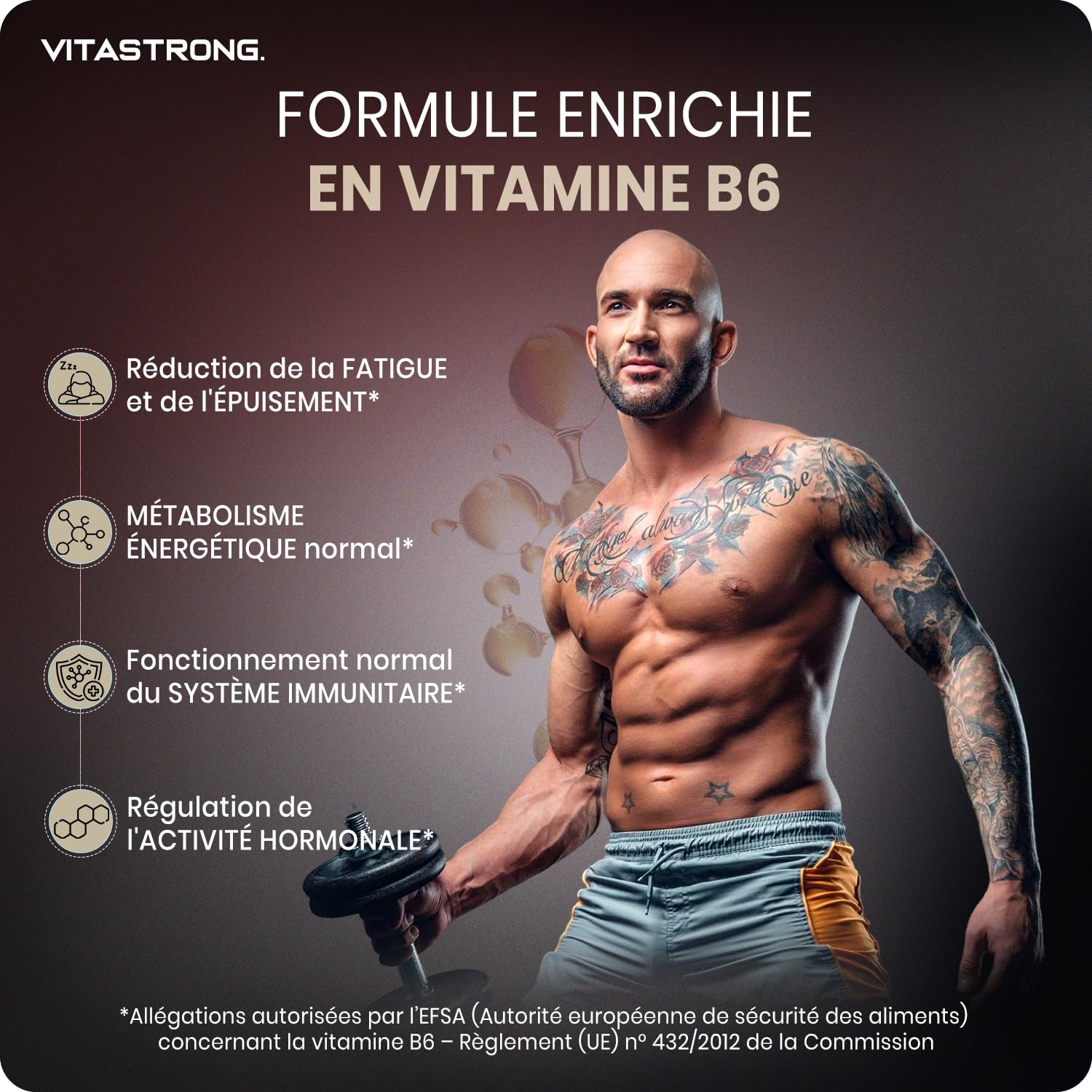 Vitastrong BCAA 8.1.1 5000mg Vitamine B6 150 Comprimés récupération