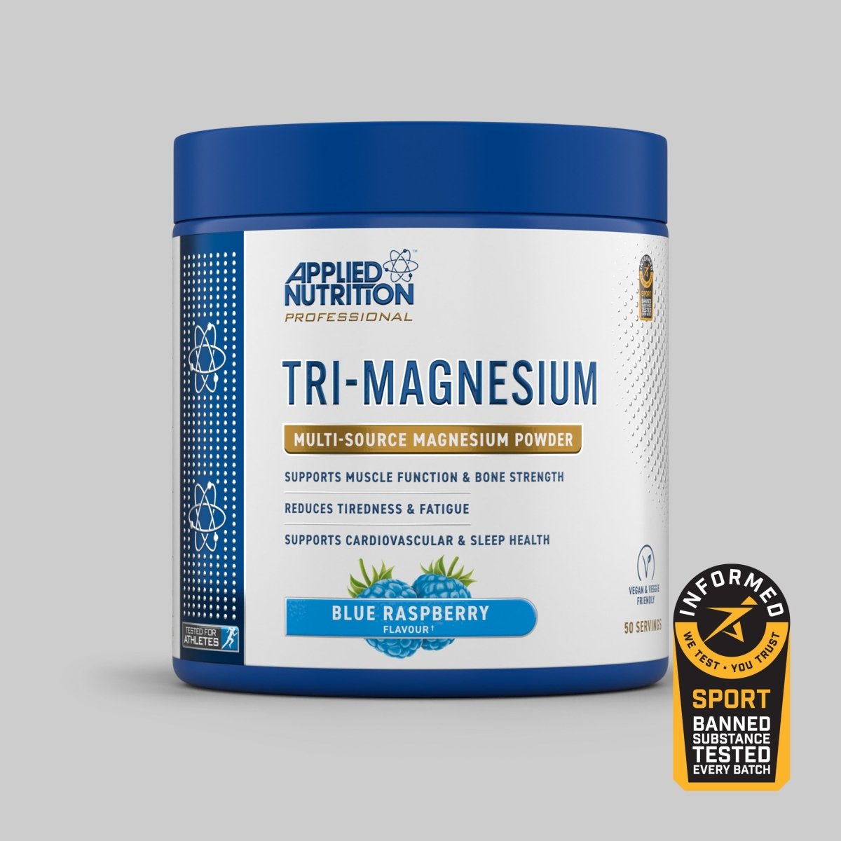 Applied Nutrition Tri-Magnesium poudre fraise-framboise 200g 300mg