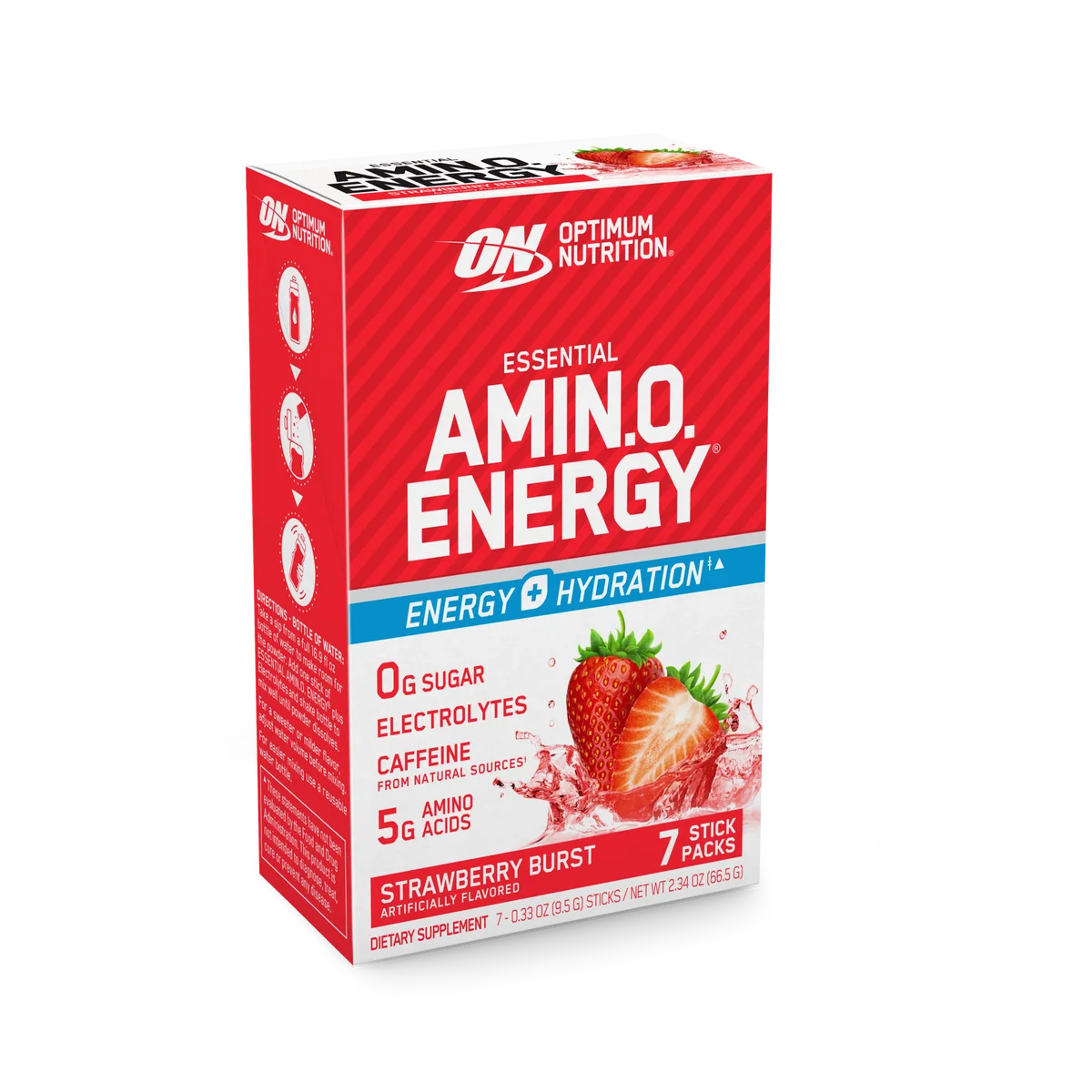 Optimum Nutrition Amino Energy + Electrolytes Stick Boisson Énergie Caféine