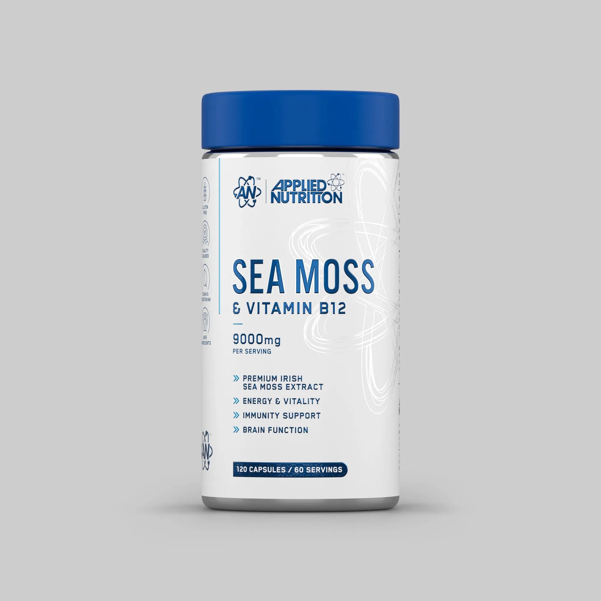 Applied Nutrition Vitality Sea Moss B12 Gélules 120 Énergie