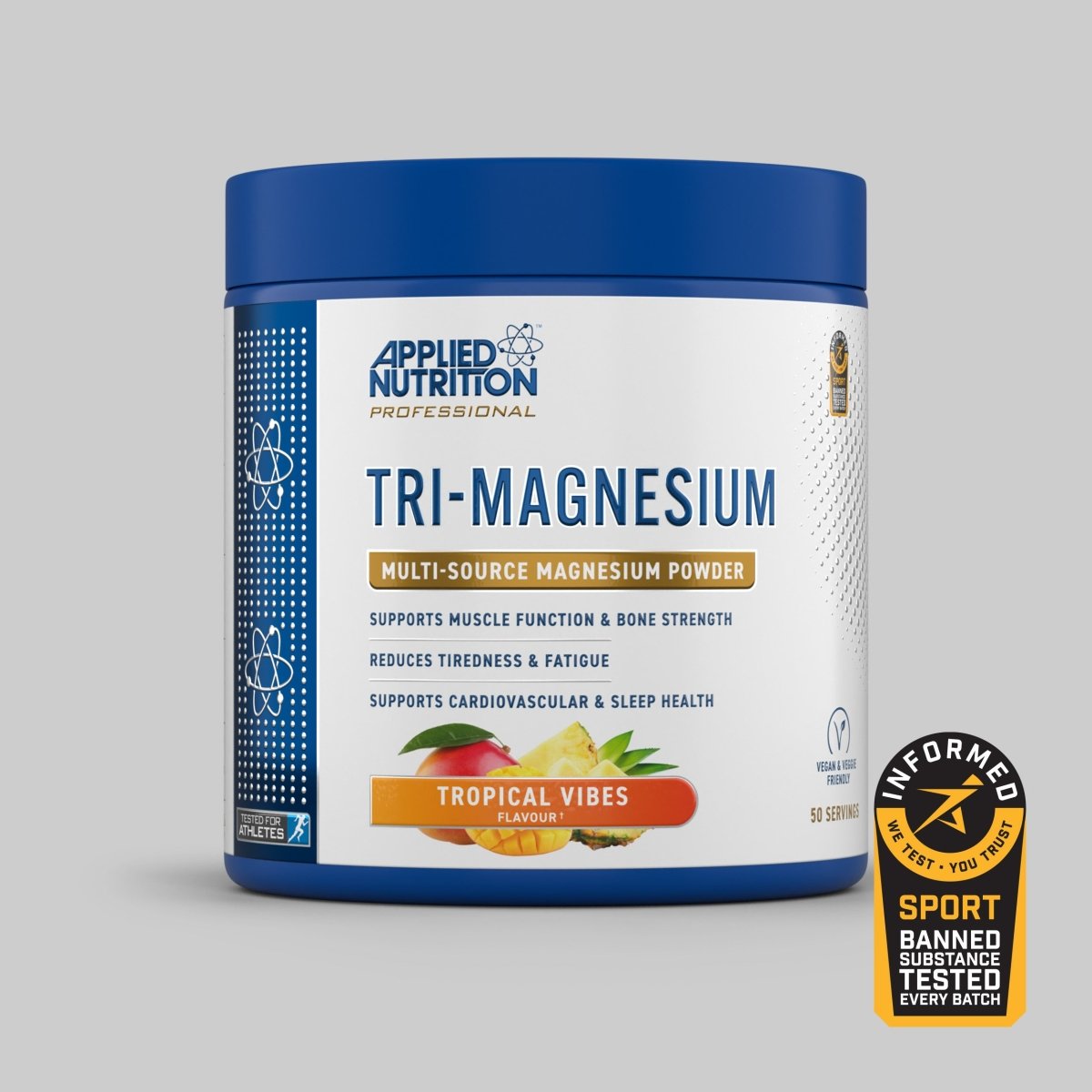 Applied Nutrition Tri-Magnesium poudre fraise-framboise 200g 300mg