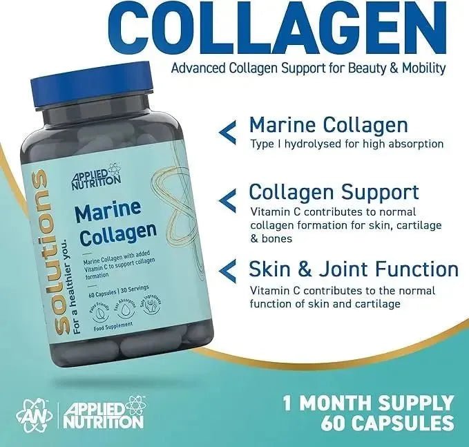 Applied Nutrition Collagen collagène marin 60 gélules vitamine C