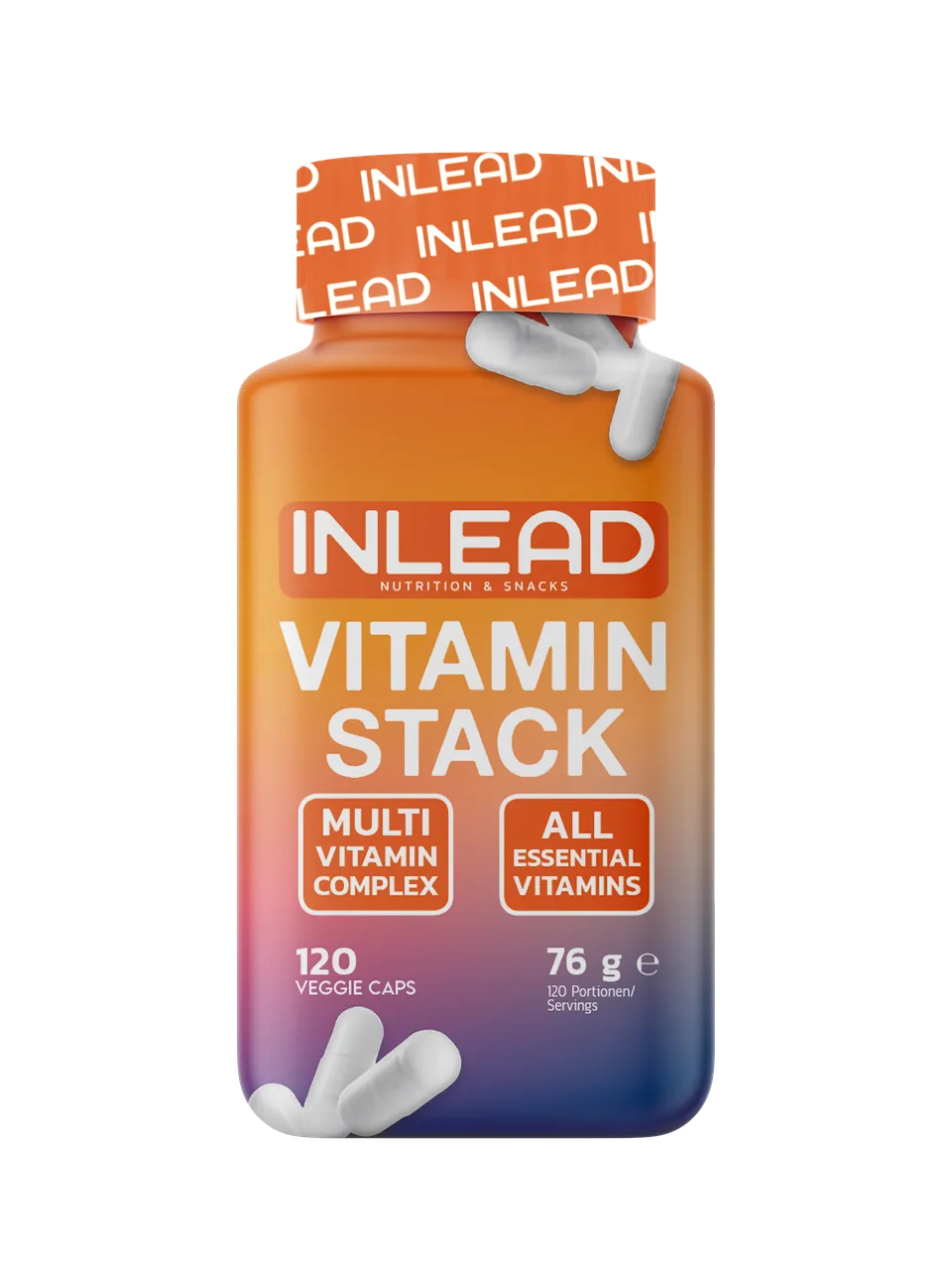Inlead Vitamin Stack multivitamines 120 gélules vegan