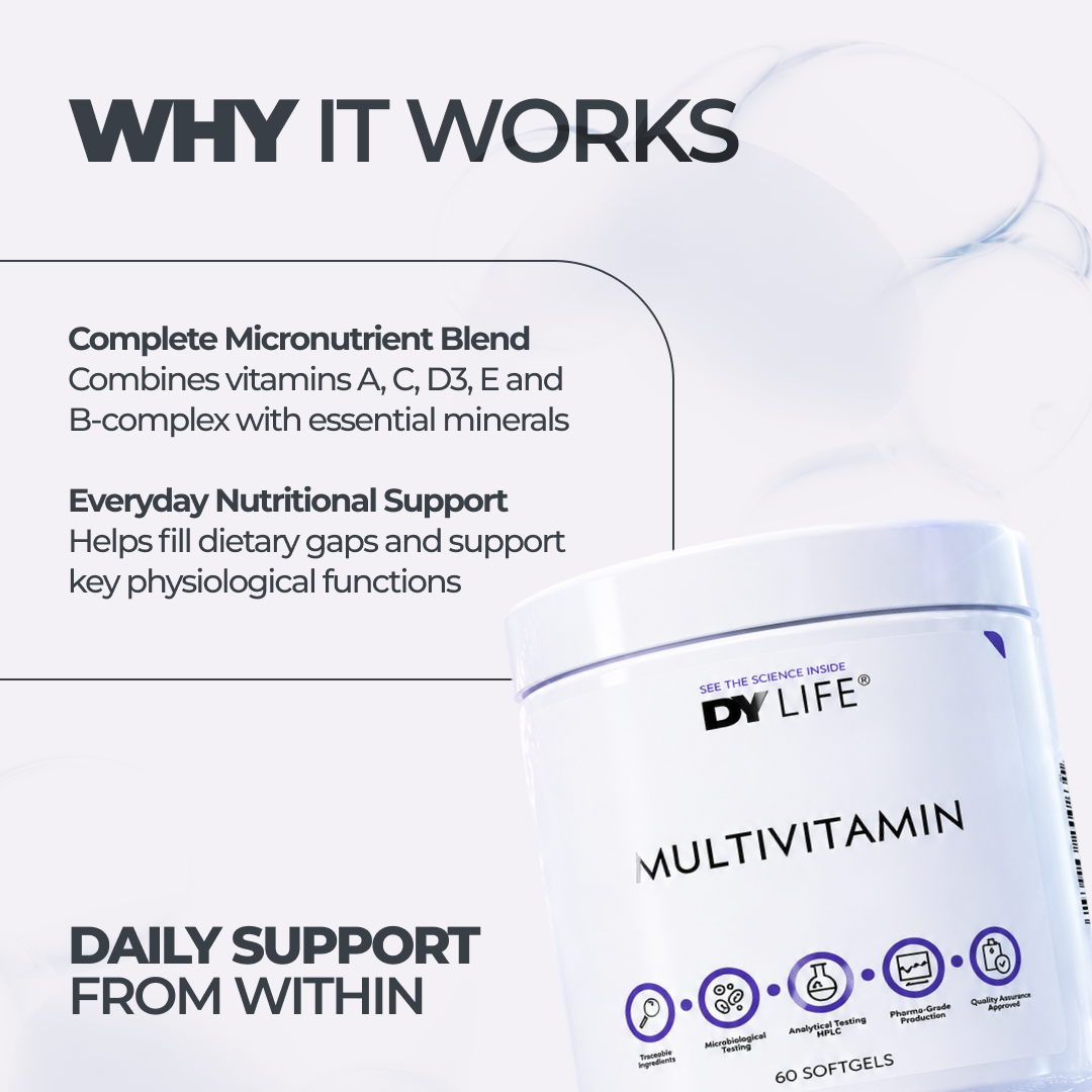 DY Life Multivitamines Gélules 60 Capsules Énergie-Immunité