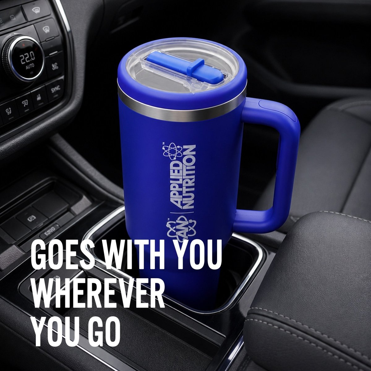 Applied Nutrition Cooler Tumbler Cup Gourde Isotherme Bleu 1,2L