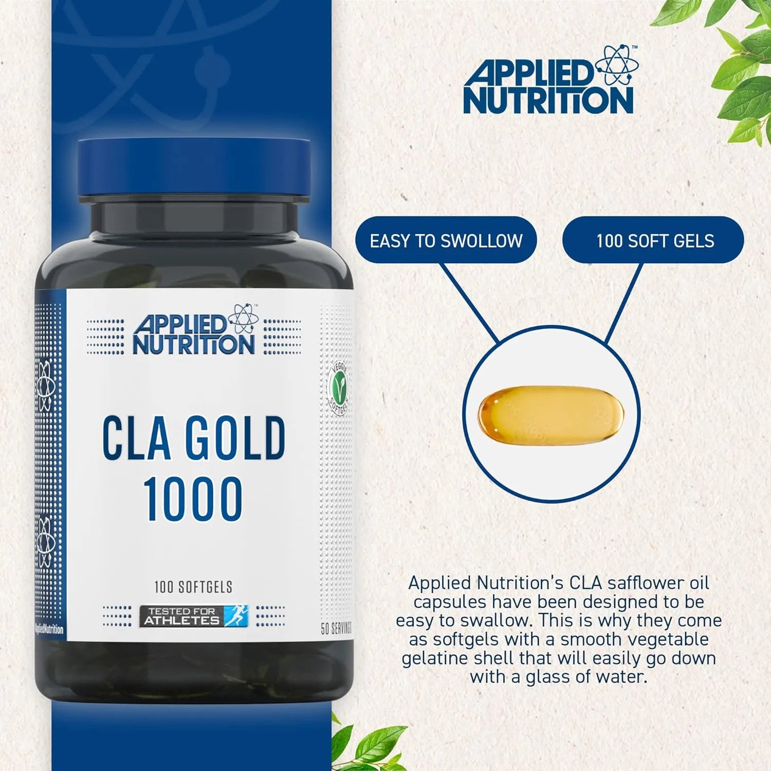Applied Nutrition CLA Gold 1000 Acide Linoléique Conjugué