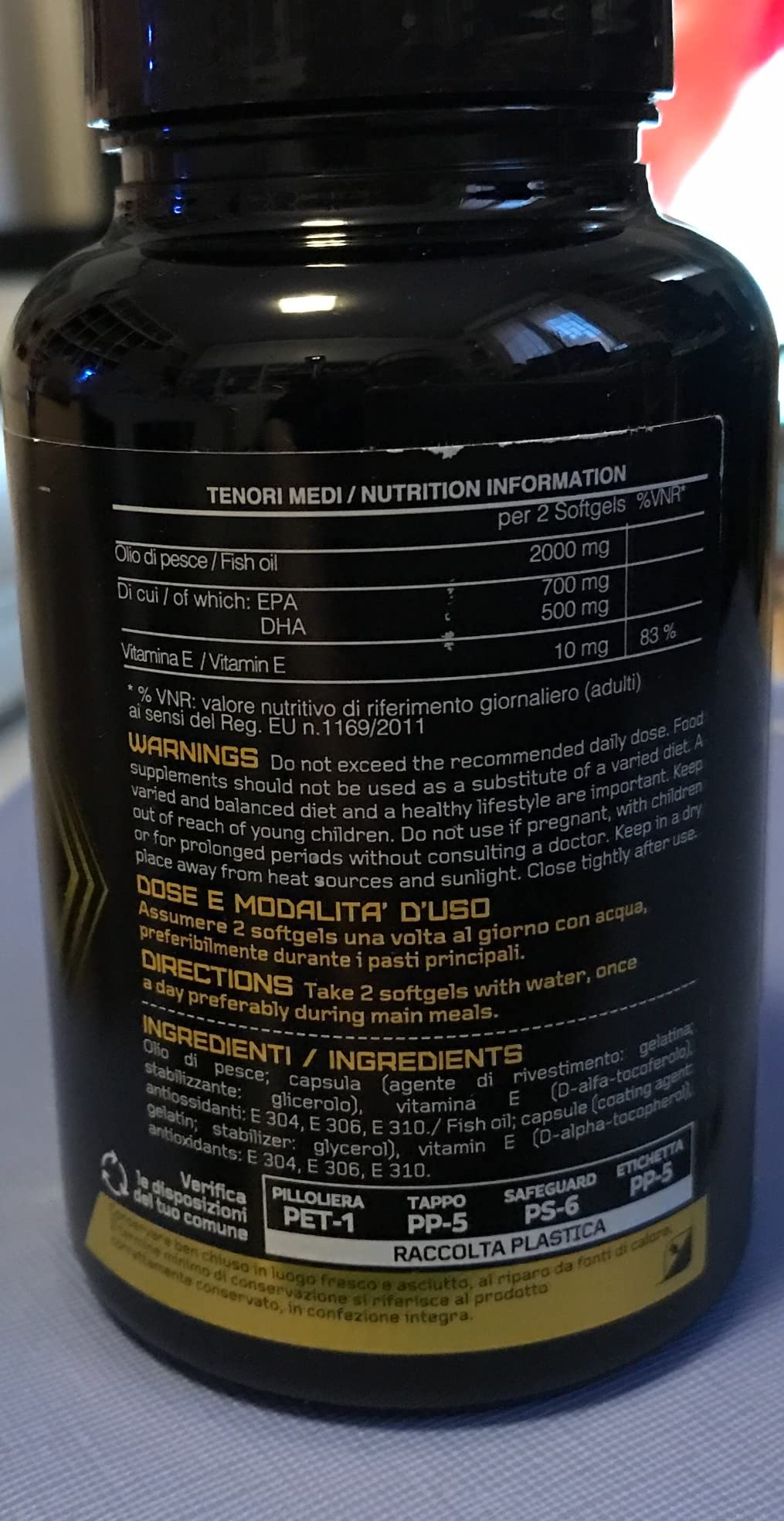 Vitastrong Omega 3 2000 mg gélules EPA DHA 90 cps cœur
