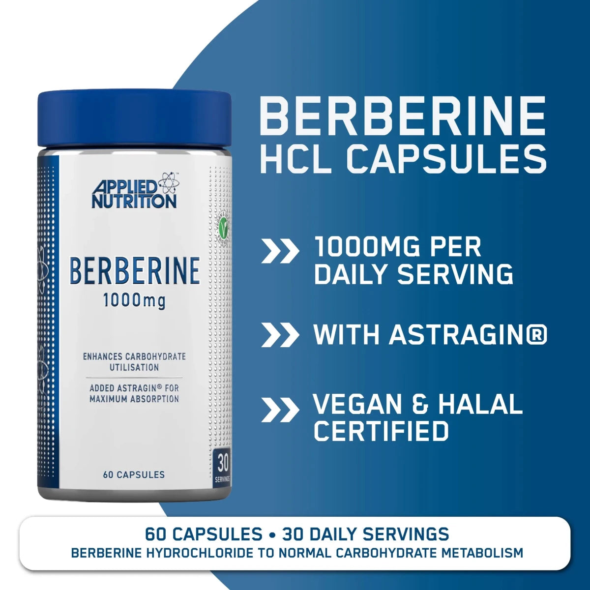 Applied Nutrition Berbérine 1000 mg Gélules 60 Capsules