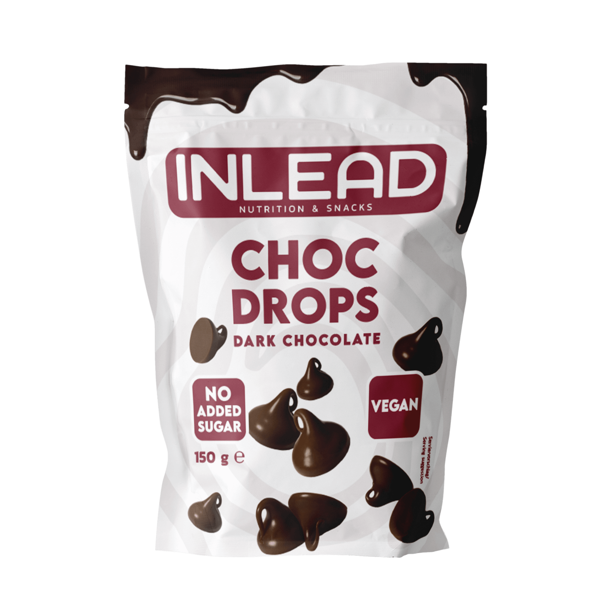 Inlead Choc Drops pépites chocolat noir 150 g sans sucre