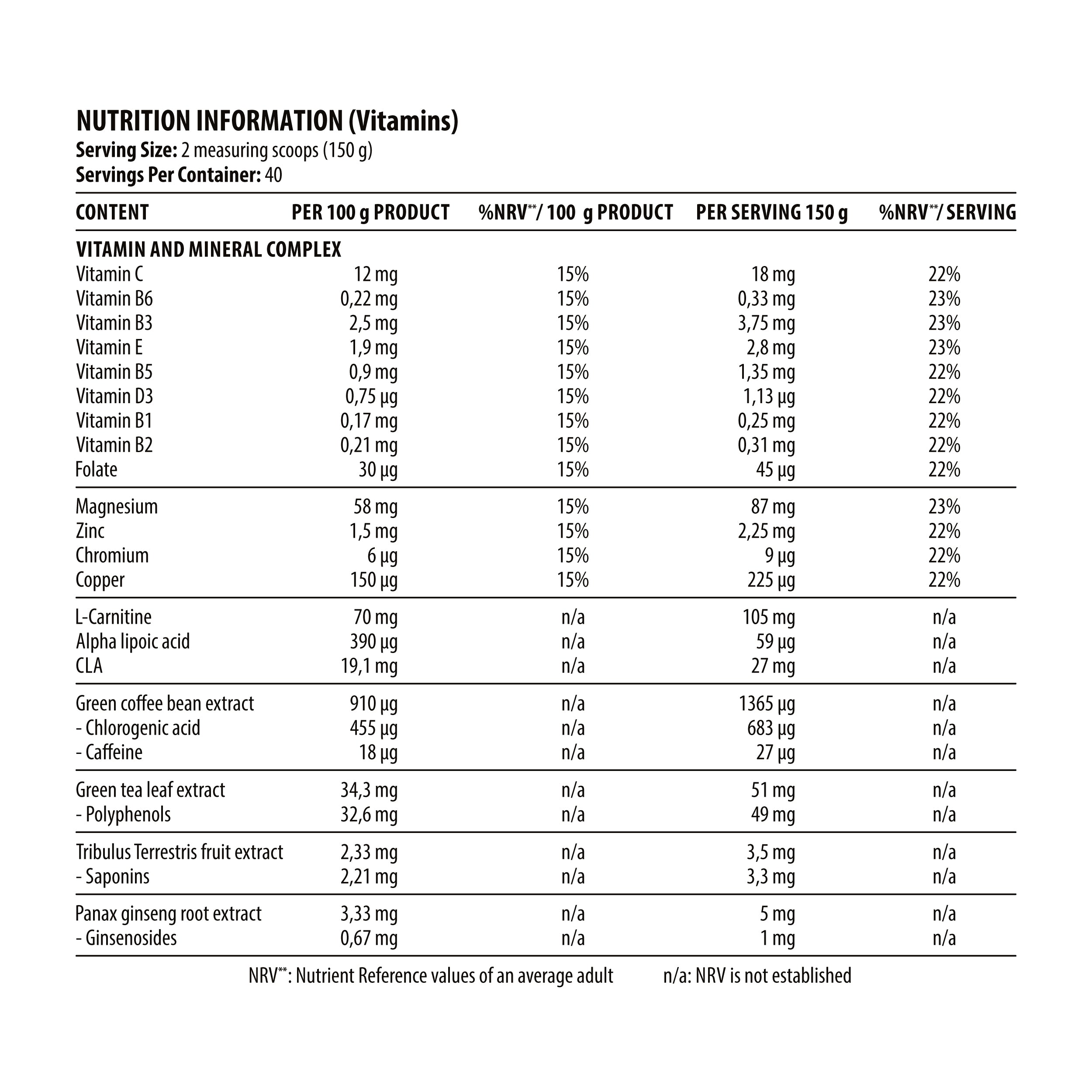 DY Nutrition Metabolic Mass gainer chocolat 6 kg