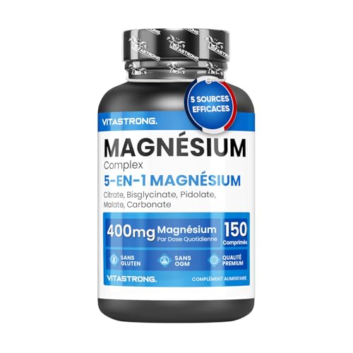Vitastrong Magnésium Complexe 5-en-1 comprimés 150 400 mg