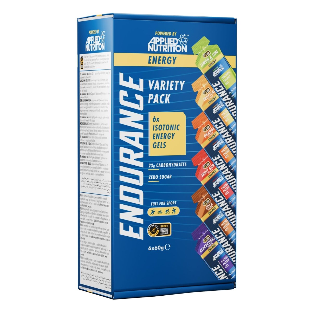 Applied Nutrition Endurance Gels isotoniques 6x23g glucides