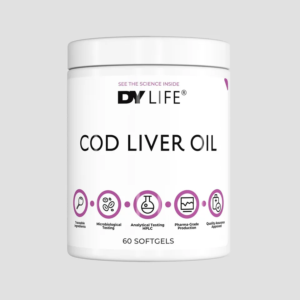 DY Life Cod Liver Oil huile de foie de morue 60 softgels oméga 3
