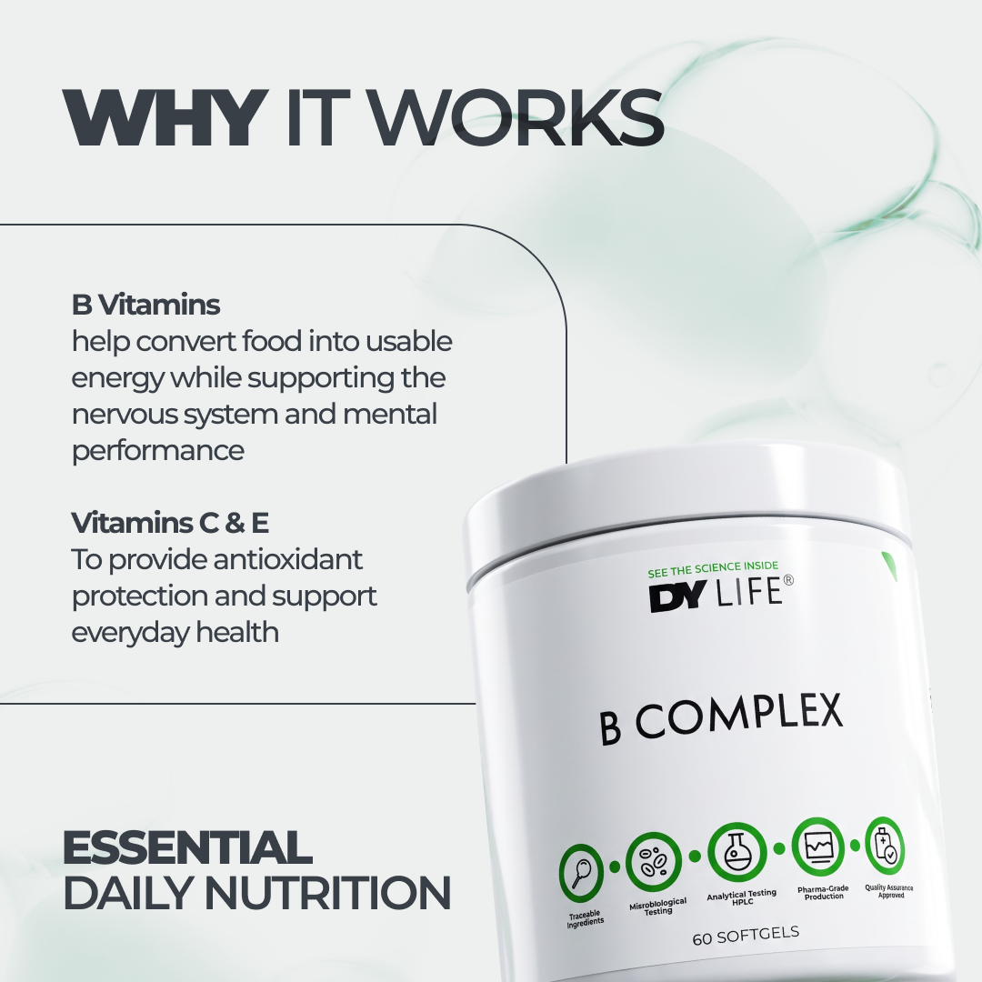 DY Nutrition DY Life B Complex vitamines B 60 softgels énergie
