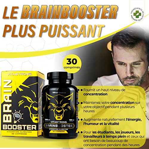 Vitastrong Mémoire Brainbooster nootropique 30 comprimés caféine