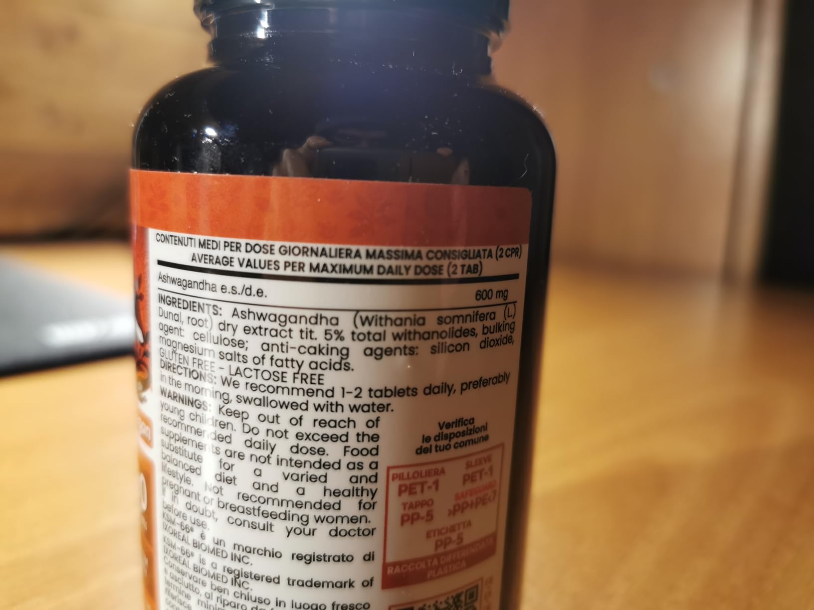 Vitastrong Vitalité Ashwagandha KSM-66 600mg 60 Comprimés Vegan
