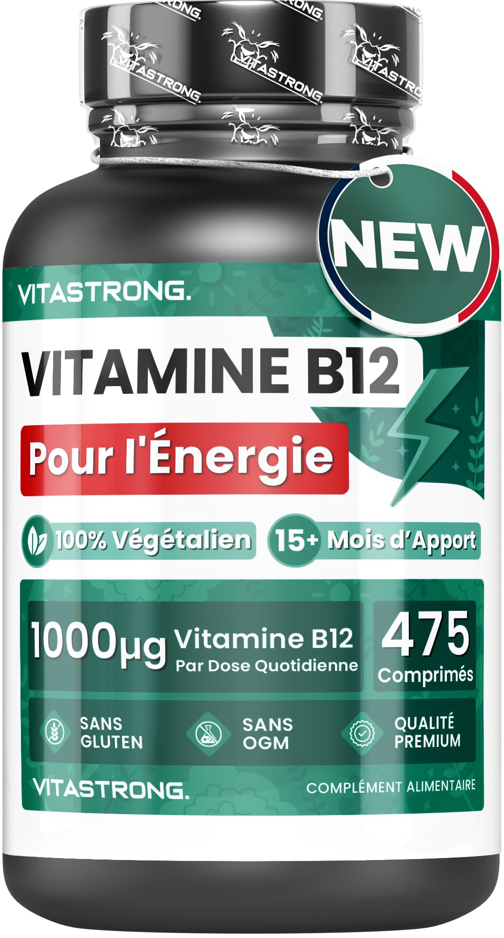 Vitastrong Vitamine B12 1000 mcg comprimés 475 cpr vegan