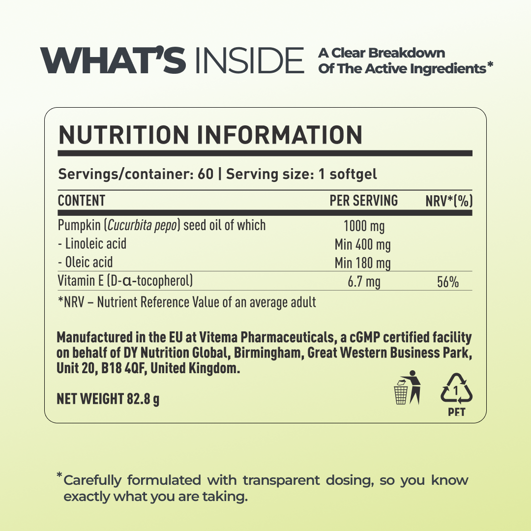 DY Nutrition DY Life huile pépins courge 60 softgels