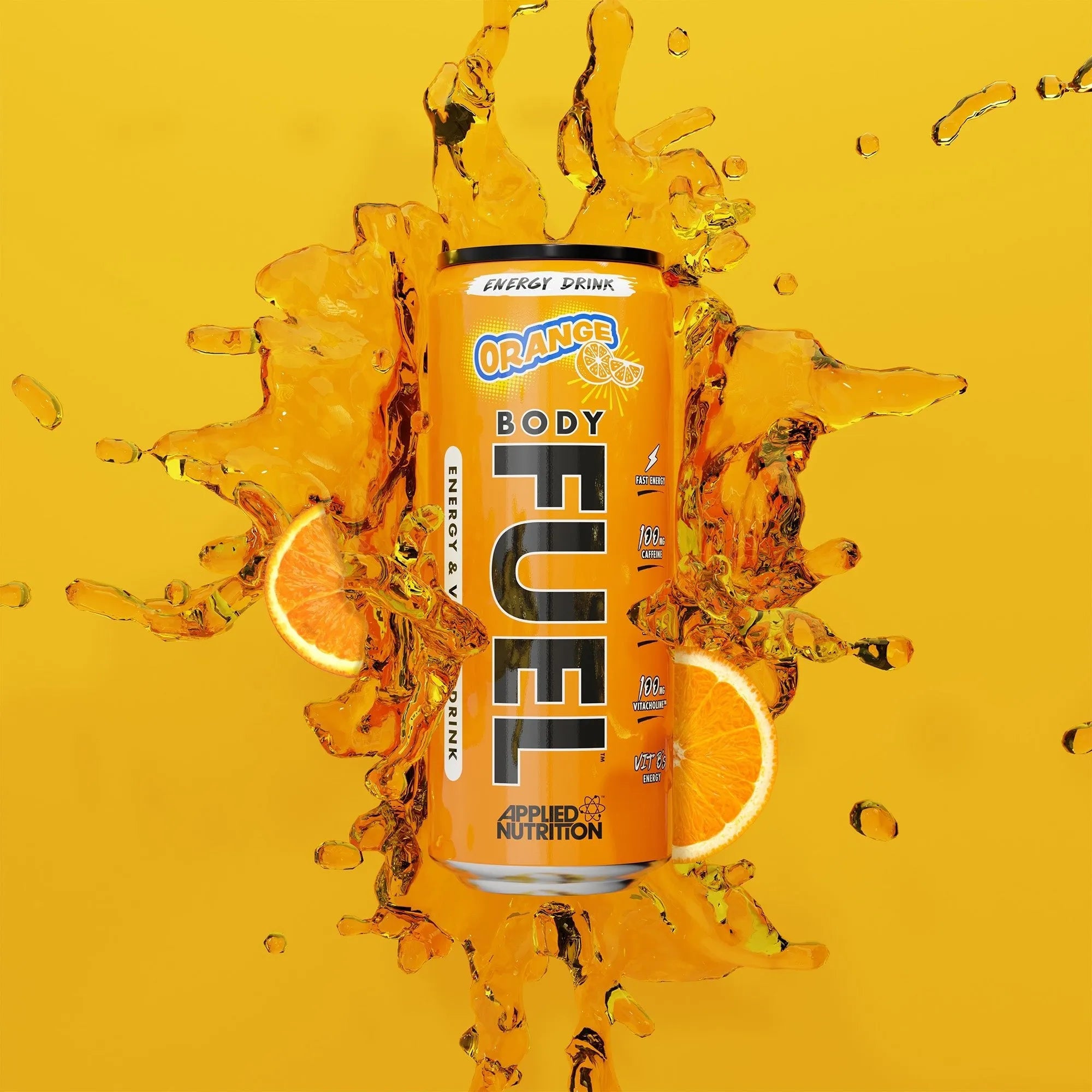 Applied Nutrition BodyFuel Energy Drink boisson énergisante orange 1 canette