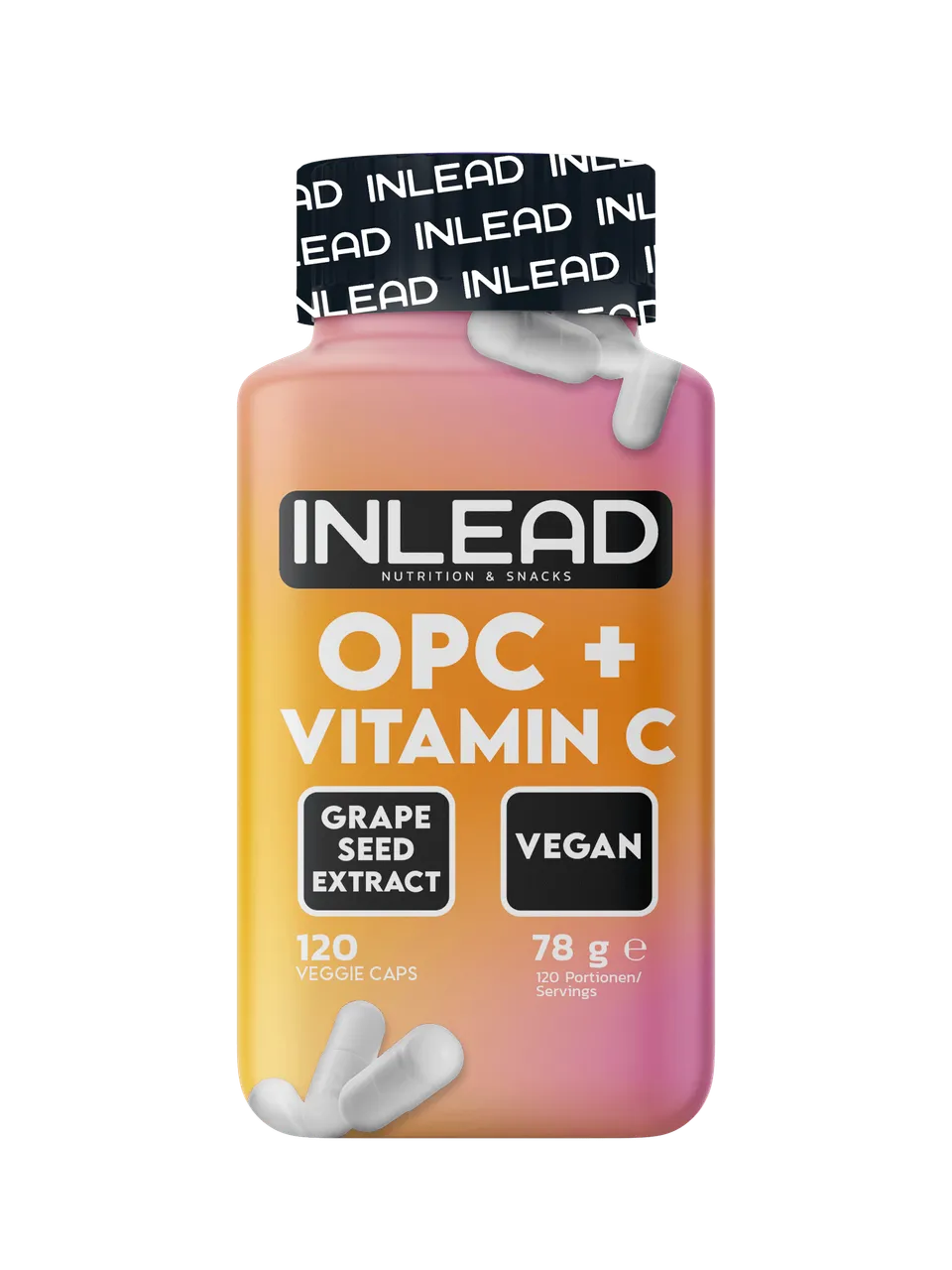 Inlead OPC + Vitamine C gélules antioxydant 120 caps