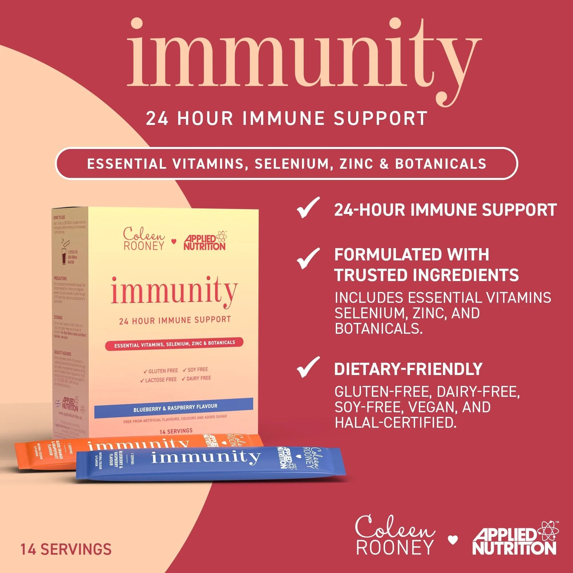 Coleen Rooney Immunity poudre immunité myrtille 14 sticks
