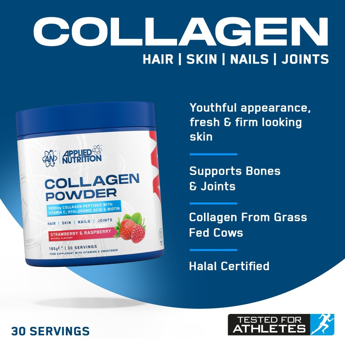 Applied Nutrition Collagen Citrus Twist collagène poudre 165g peau