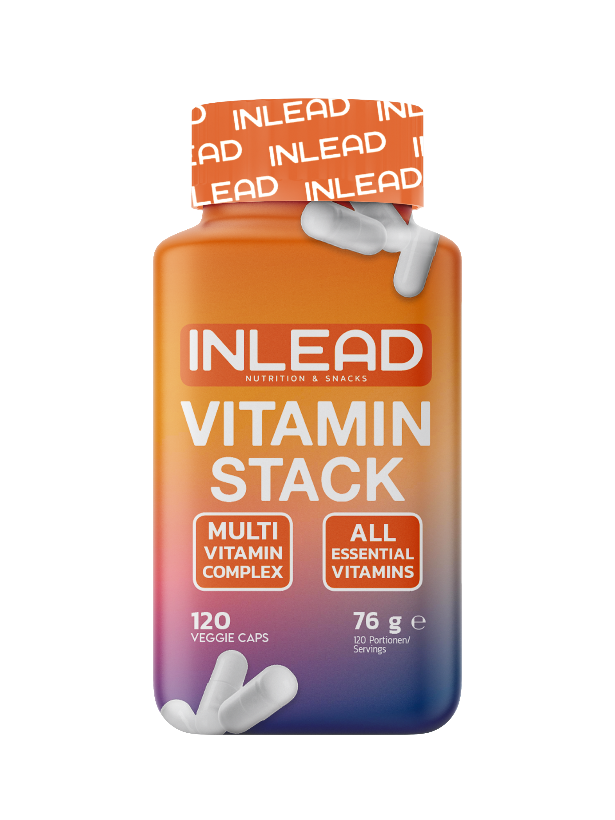Inlead Vitamin Stack multivitamines 120 gélules vegan