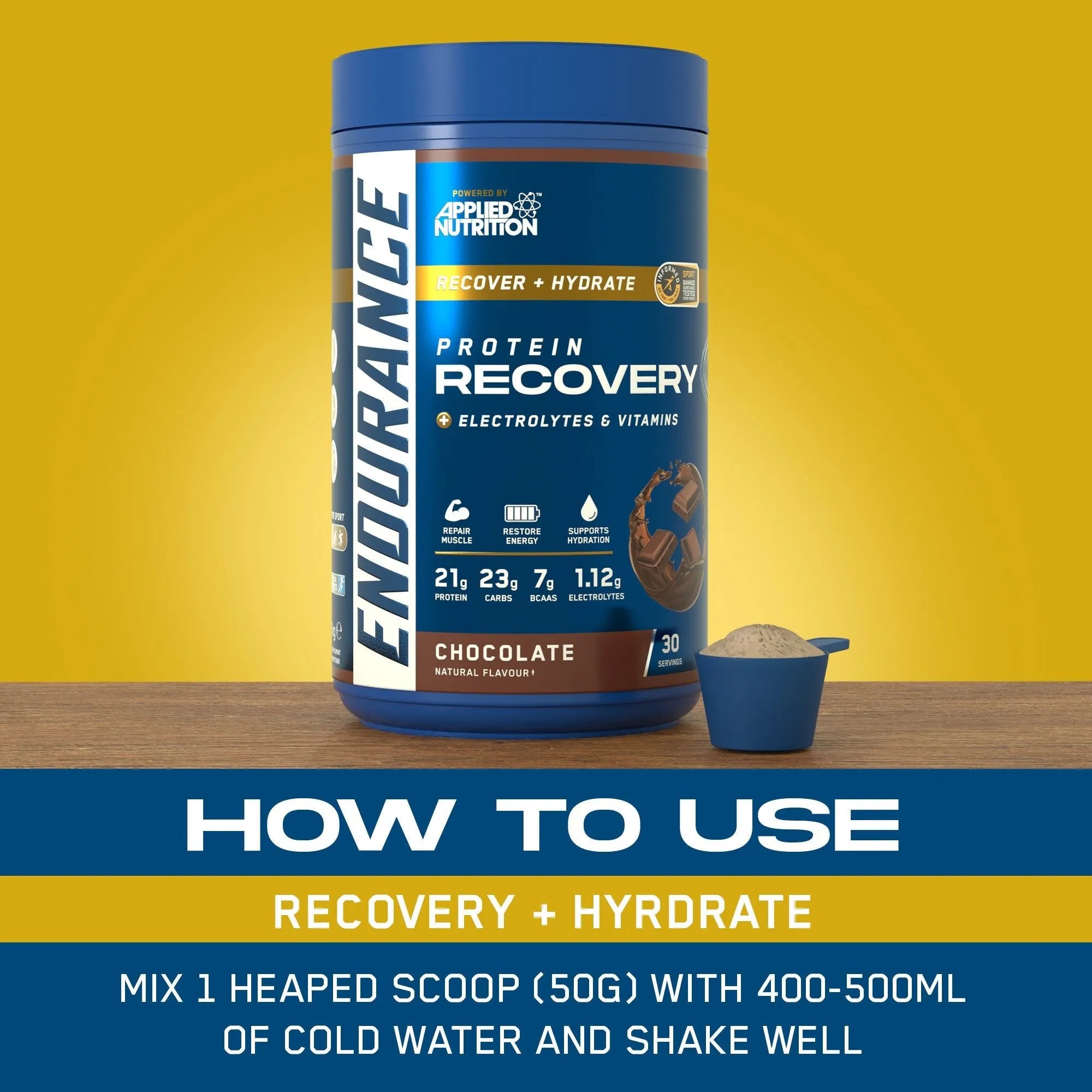 Applied Nutrition Endurance Recovery Poudre Chocolat 30 Doses