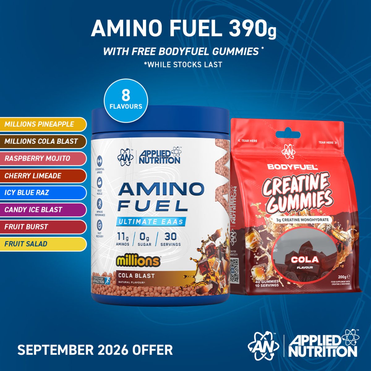 Applied Nutrition Amino Fuel EAA poudre cerise lime 390 g