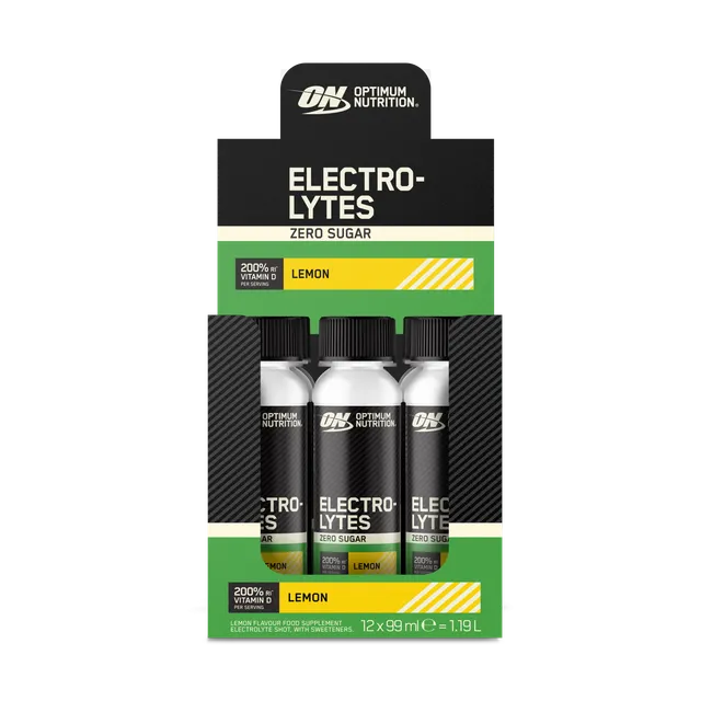Optimum Nutrition Electrolytes Shot citron 12x99 ml zéro sucre