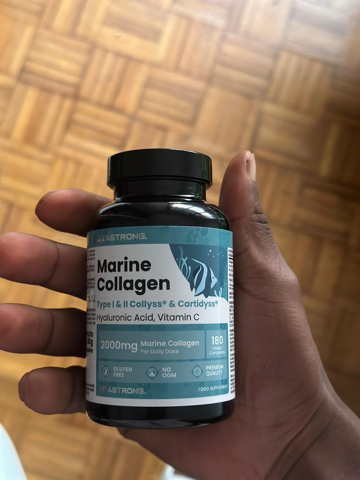 Vitastrong Collagène Marin acide hyaluronique 180 comprimés