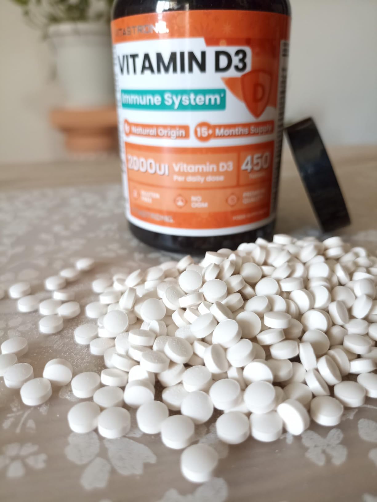 Vitastrong Vitamines D3 2000 UI comprimés 450 cpr 50 mcg